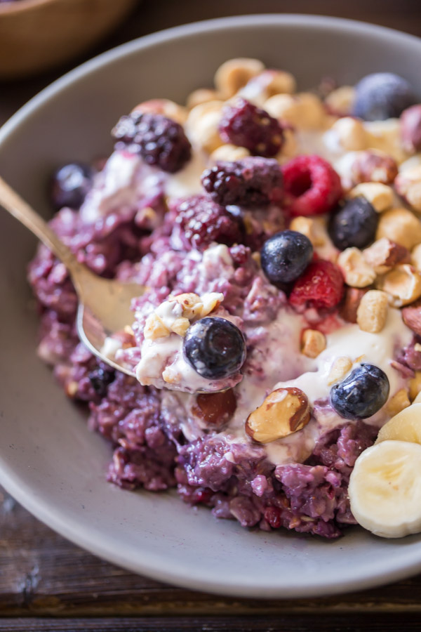 Triple Berry Oatmeal Breakfast Bowl 4