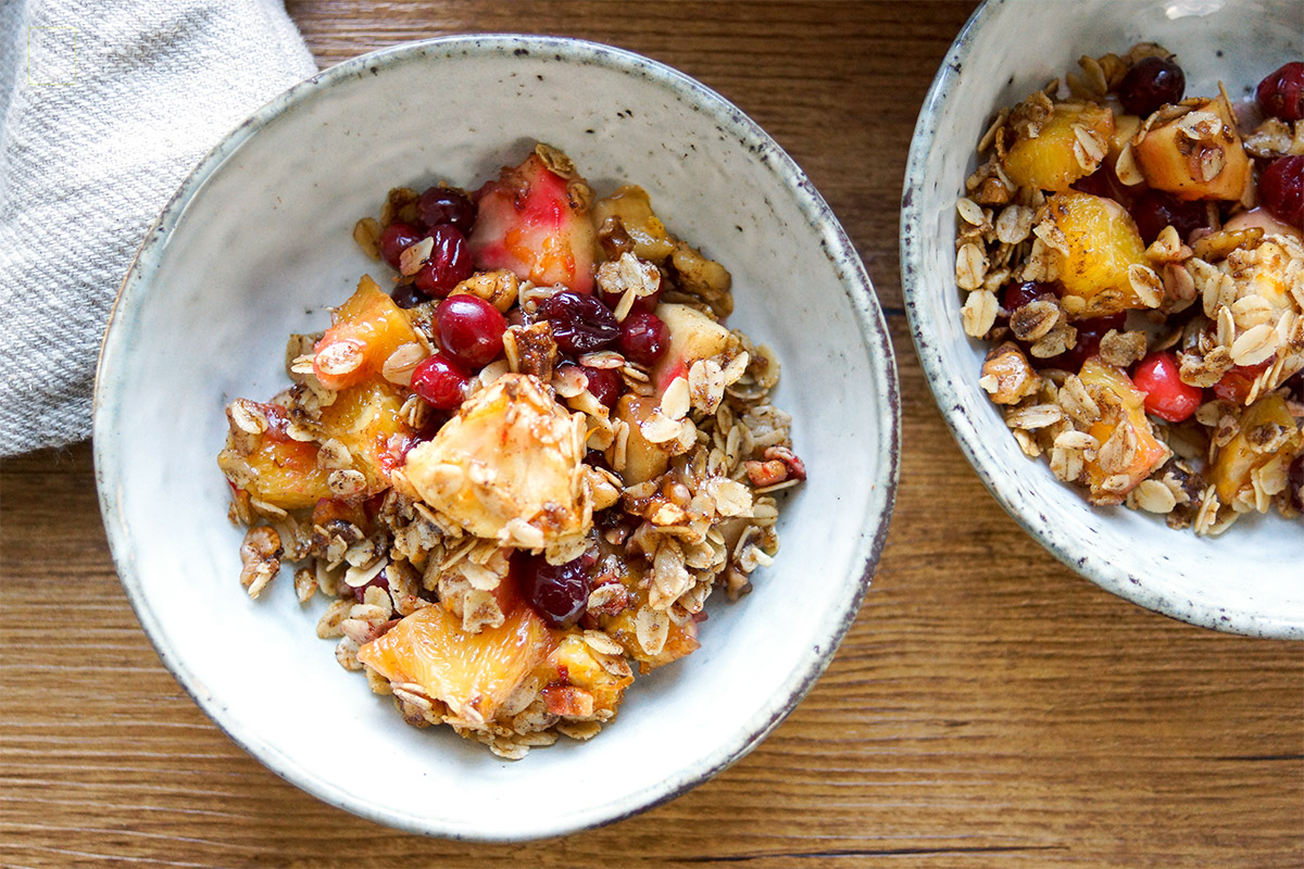 Cranberry Apple Crisp with Orange is healthy cranberry recipes