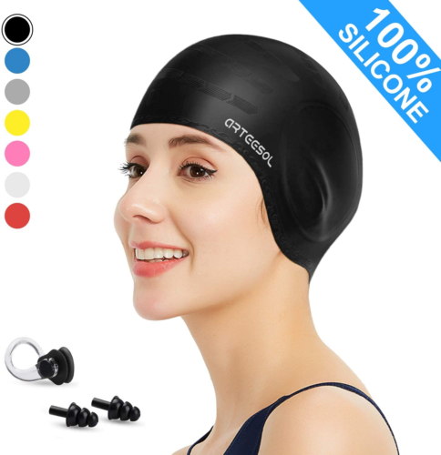 The swim cap made by silicone